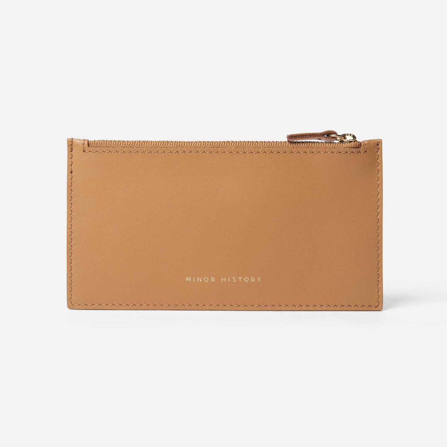 The Backstage Zipper Pouch - Saddle