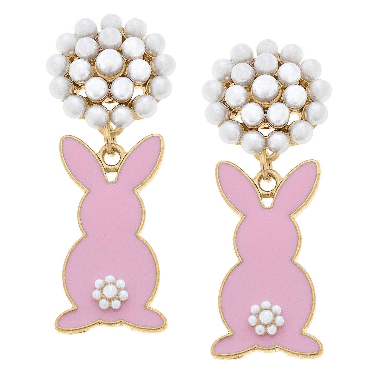 Allie Easter Bunny Pearl Earrings