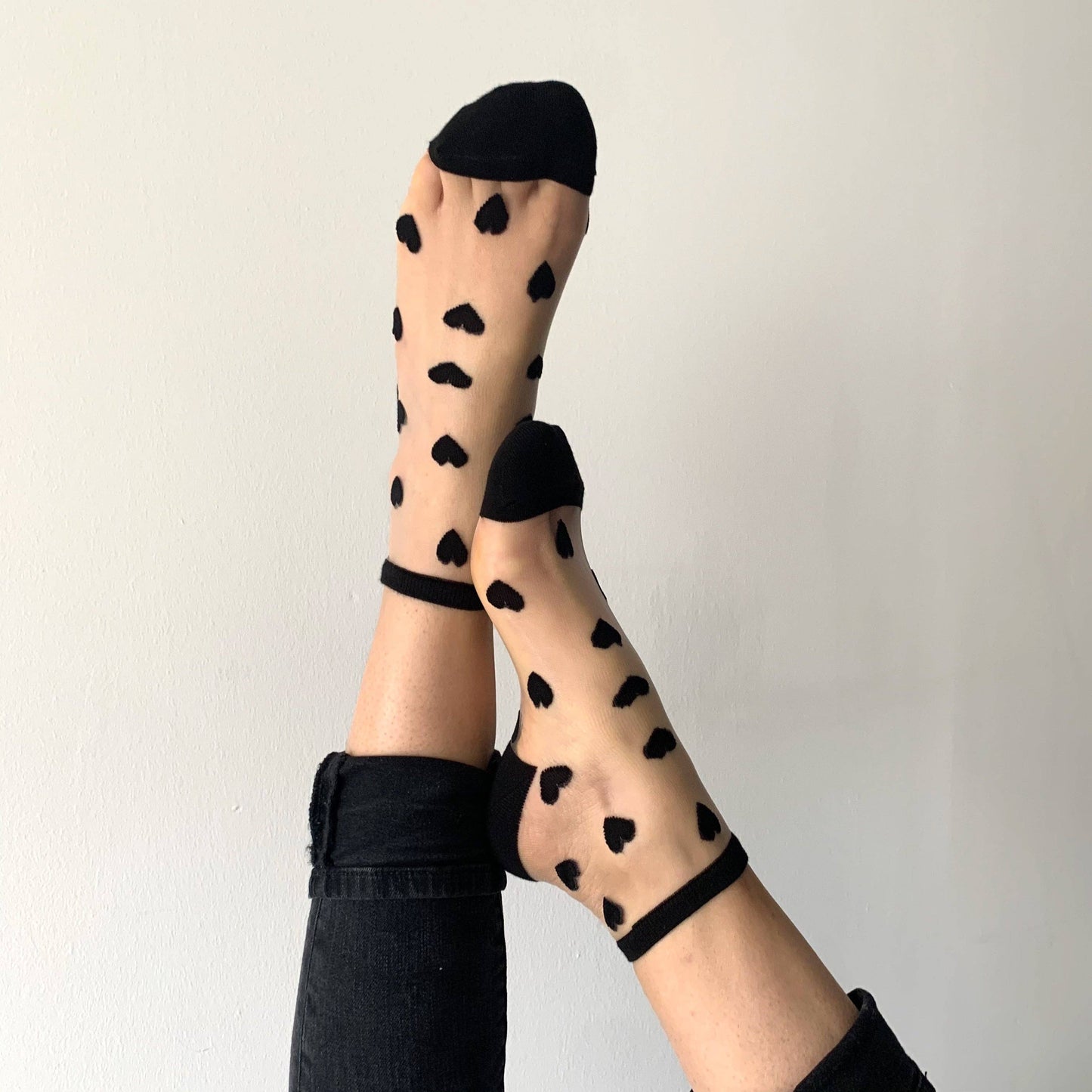 Laure Noir Sheer Socks