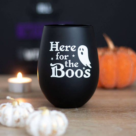'Here For The Boos' Stemless Glass