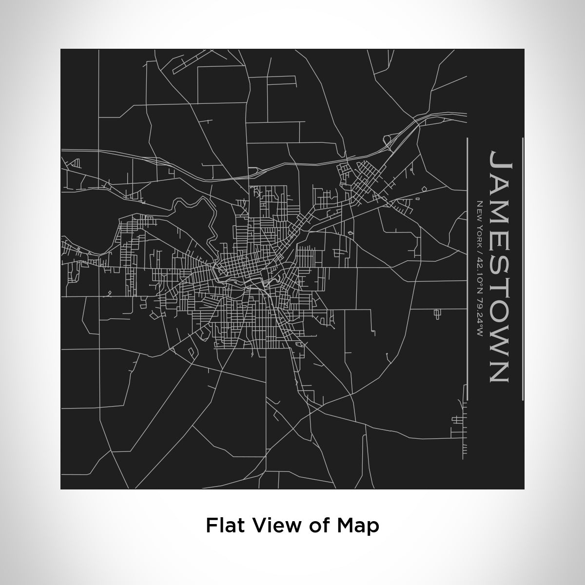 Jamestown NY Map Tumbler - Matte Black