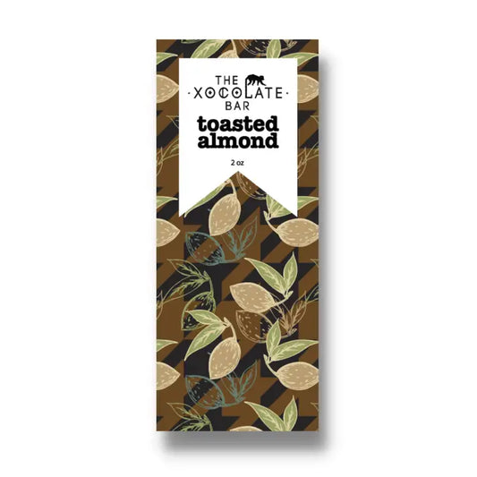 Toasted Almond Bar - Organic Fair Trade Vegan Dark Chocolate
