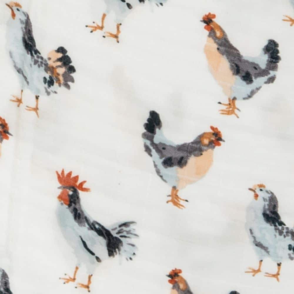 Chicken Mini Lovey Two-Layer Muslin Security Blanket