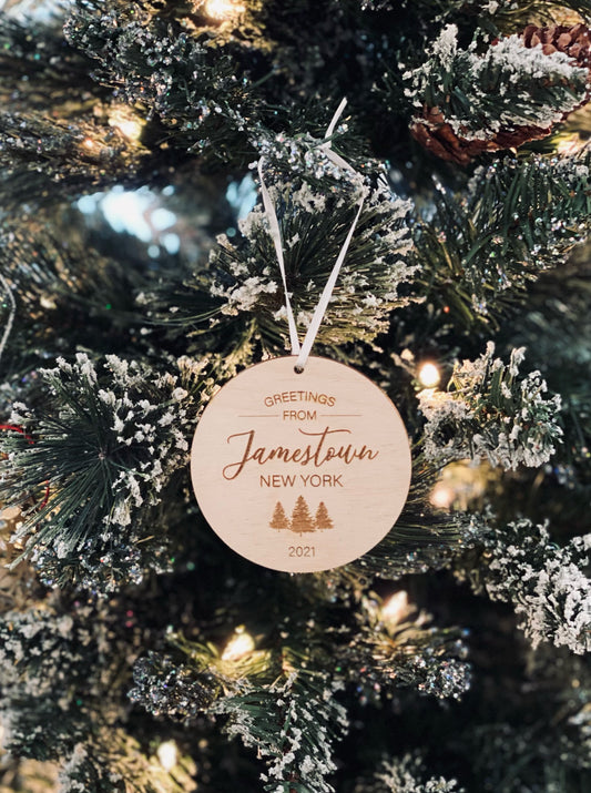 Greetings From Jamestown Ornament