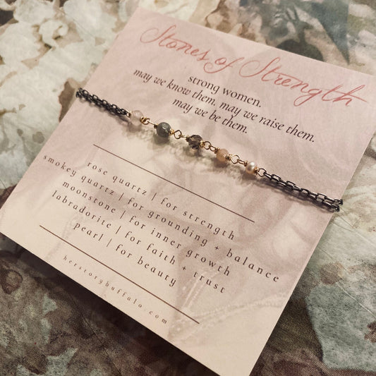 Stones of Strength - 5 Stone Mini Rosary Bracelet