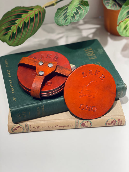 Handcrafted Leather CHQ Coasters
