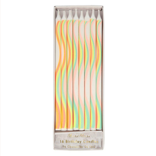 Rainbow Pattern Candles