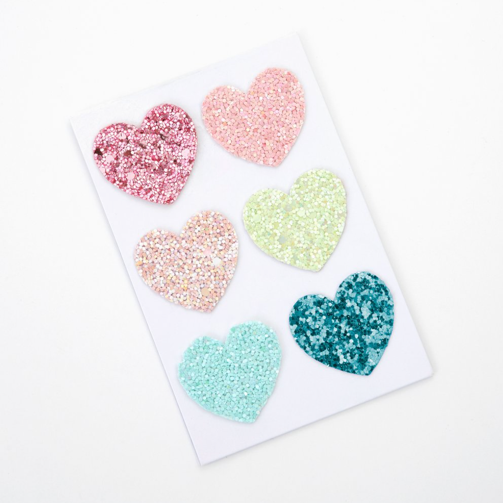 Rainbow Glitter Heart Patches – ART Cloth + Craft