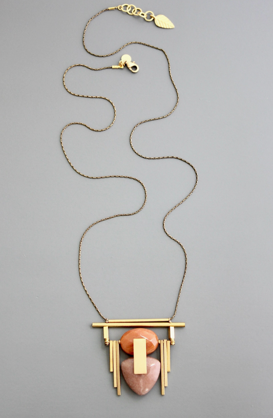 Pink Tones Pendant Necklace
