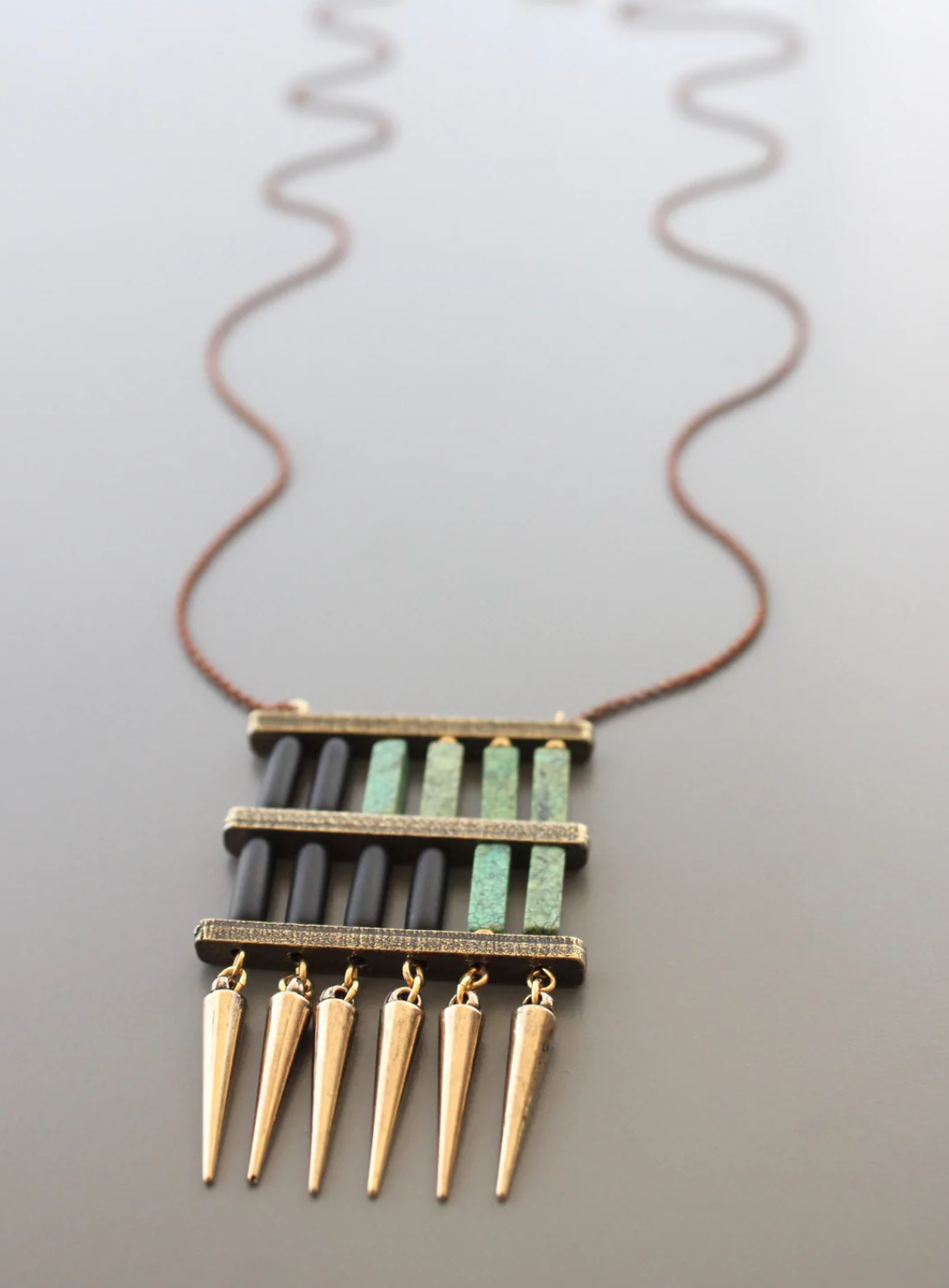 Copper & Spikes Necklace