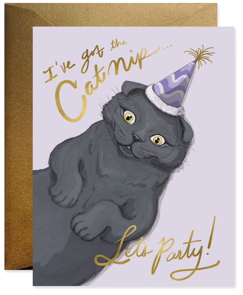 Catnip Party Time - Greeting Card