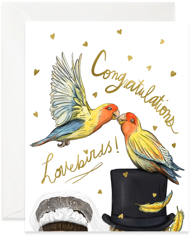 Lovebirds Wedding - Greeting Card