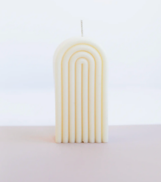 Tall Arch Cream Candle
