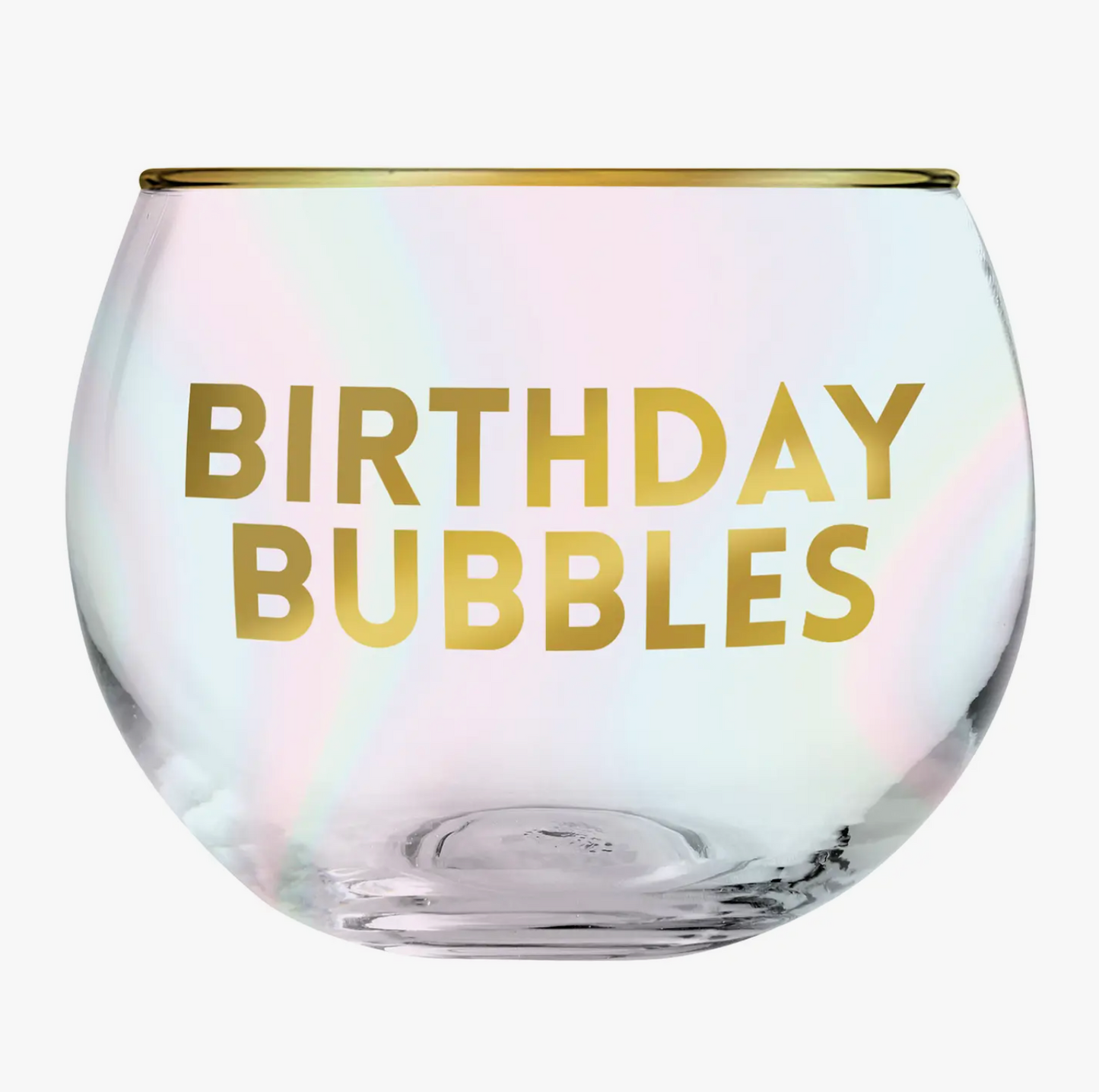 Birthday Bubbles Roly Poly Wine Glass