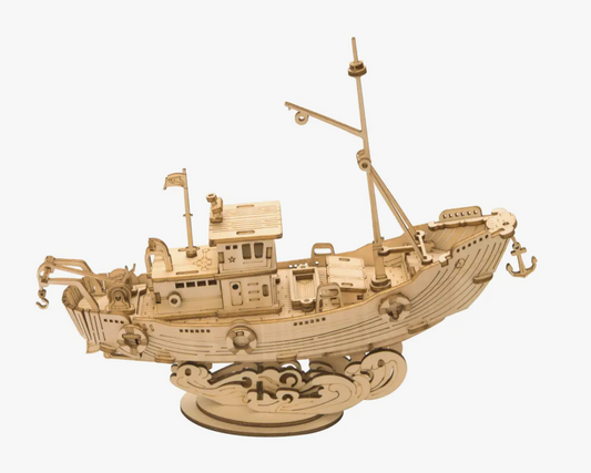 3D Wooden Puzzle: Fishing Ship