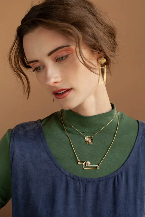 Golden Era Necklace - Agate