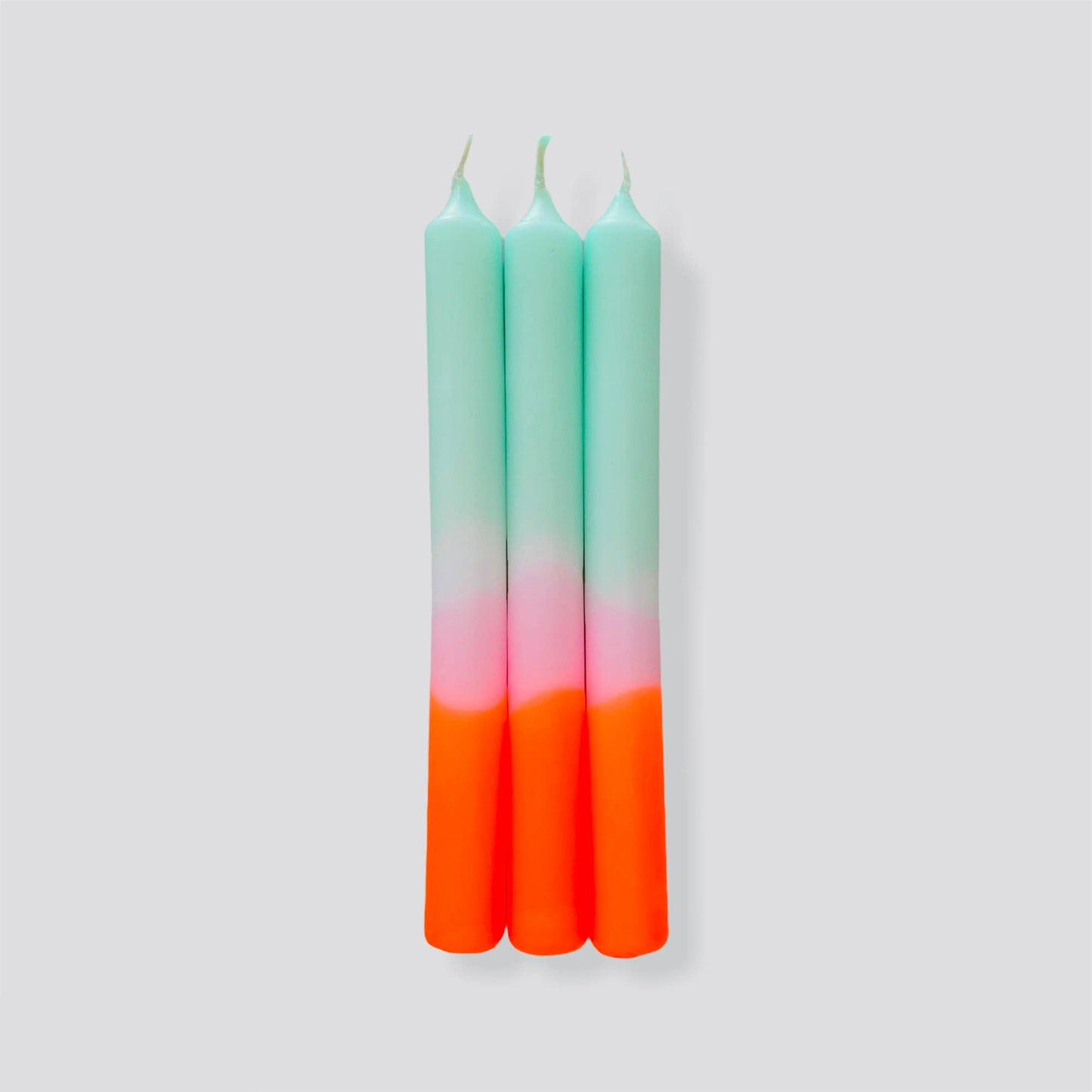 Dip Dye Neon Dinner Candles - Spring Sorbet