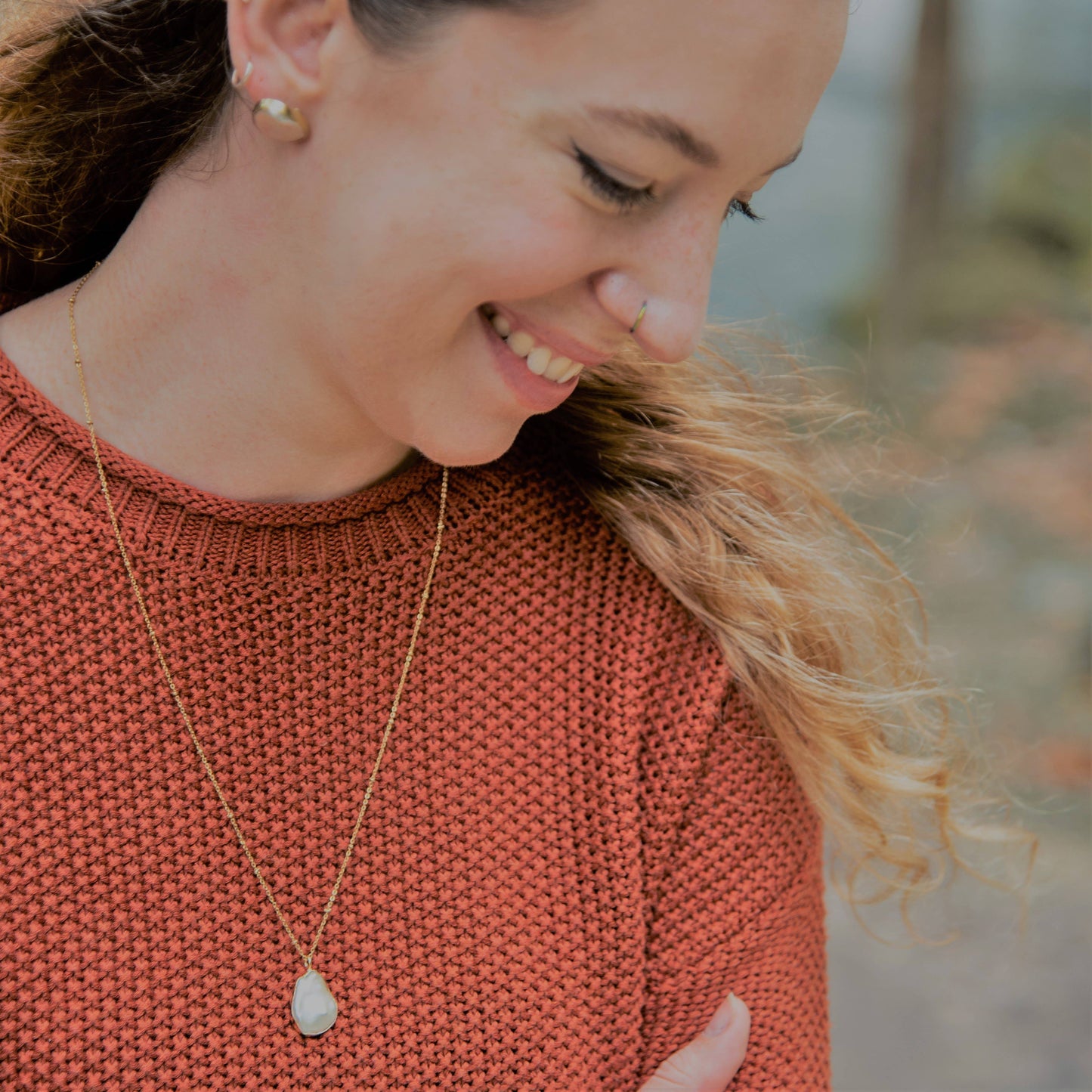 Coin Pearl Matinee Necklace