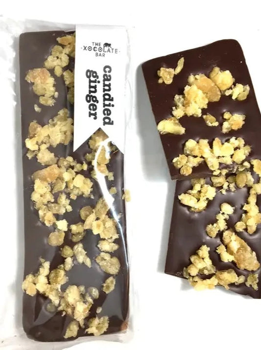 Candied Ginger Bar - Organic Vegan Dark Chocolate