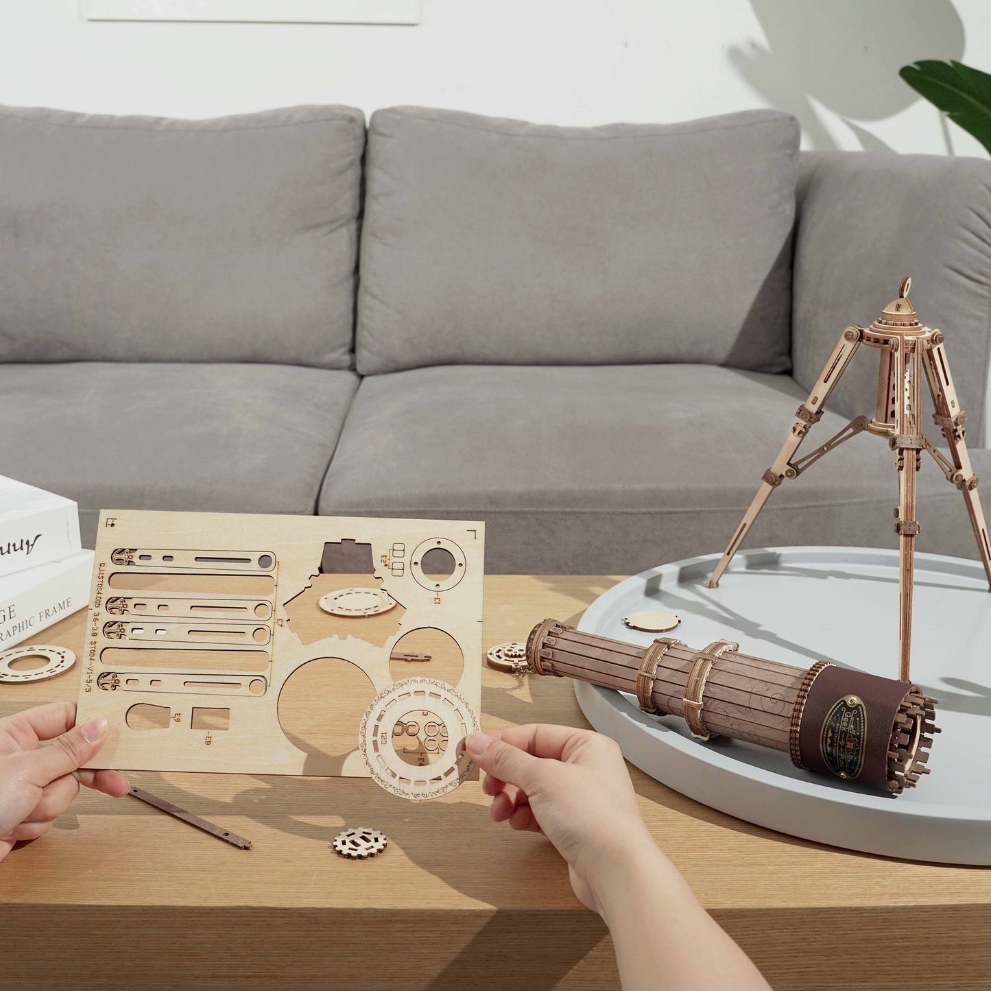 DIY Wooden Puzzle: Monocular Telescope