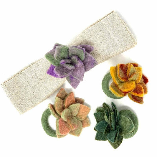 Succulent Napkin Rings