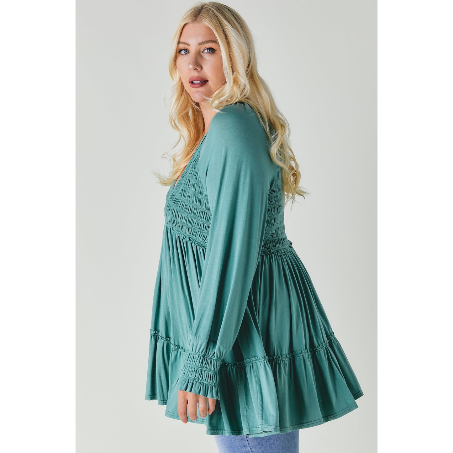Ruffle Smock Top